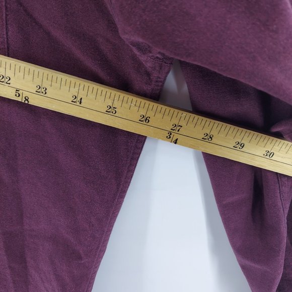 Eddie Bauer Mens Bainbridge flannel purple heavyweight Button Down Sz XL - Picture 5 of 8